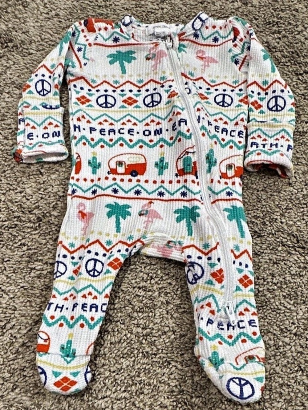 Angel Dear Newborn Zipper Onsie Christmas